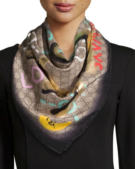 gucci silk scarfs